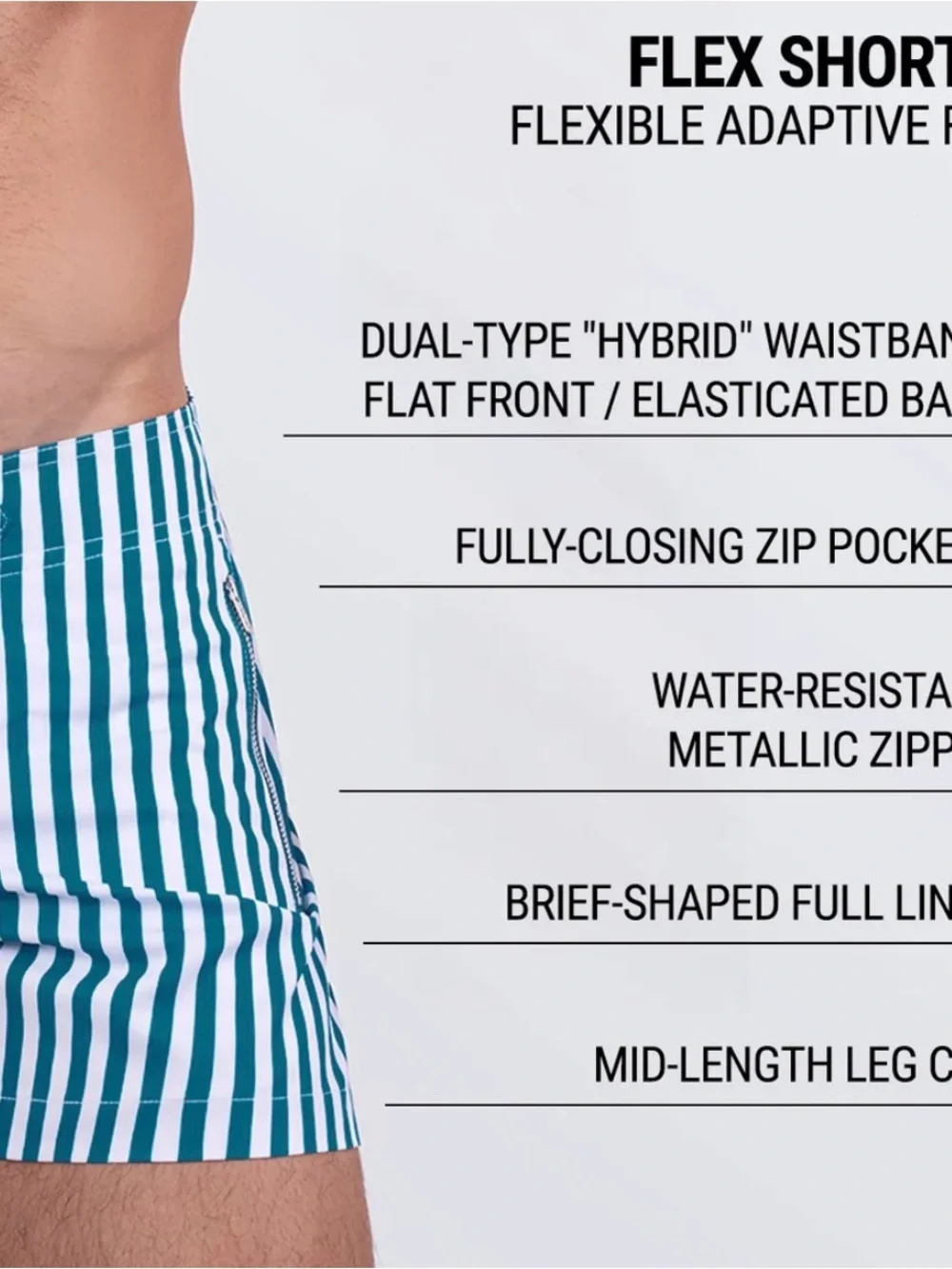 BANG! Miami FAST LINES (PACIFIC GREEN) - Flex Shorts | DC2